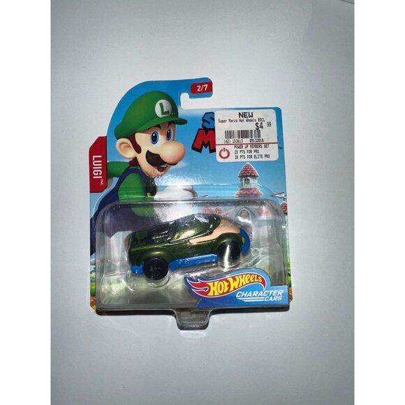 Hot Wheels Super Mario LUIGI Character Cars Diecast Car FAST SHIPPING! - Picture 1 of 2